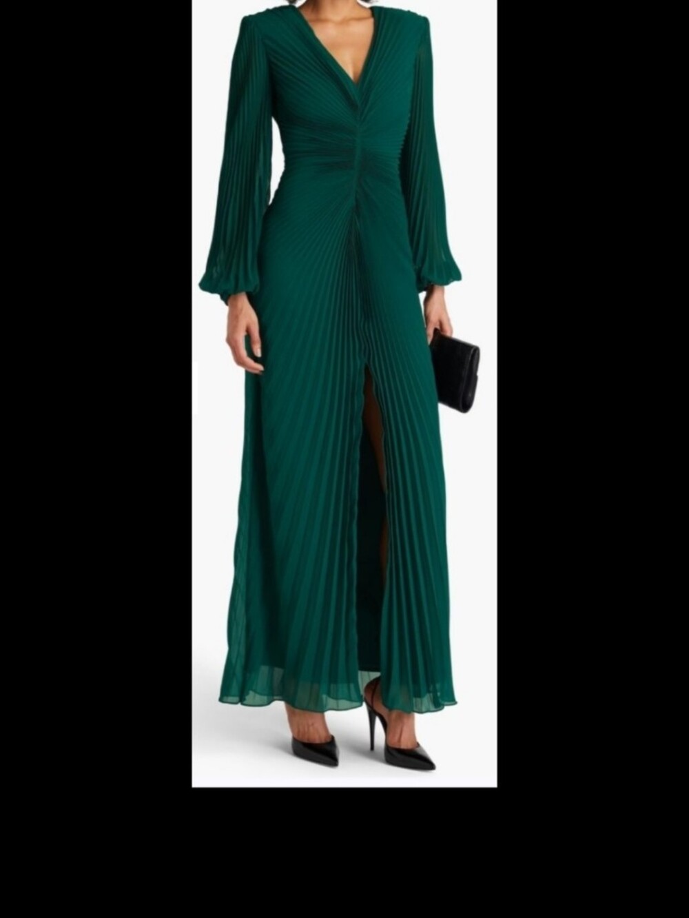 NWTs Badgley Mischka Pleated V-Neck Long Sleeve Dress SIZE 12